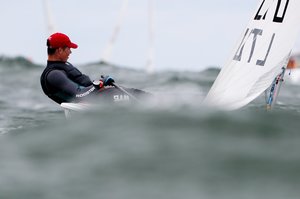 Europos taurės etape pergalę Lietuvai iškovojo buriuotojas Vėjas Strelčiūnas