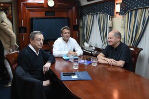 Atskleidė detales apie vizitus Ukrainoje: kodėl valstybių lyderiai į Kijevą vyksta naktiniais traukiniais?