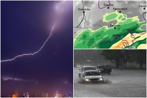Orai Lietuvoje atsikvėpti neleis: sinoptikai įspėja pasiruošti – vietomis plaus liūtys, jas lydės žaibai ir perkūnija