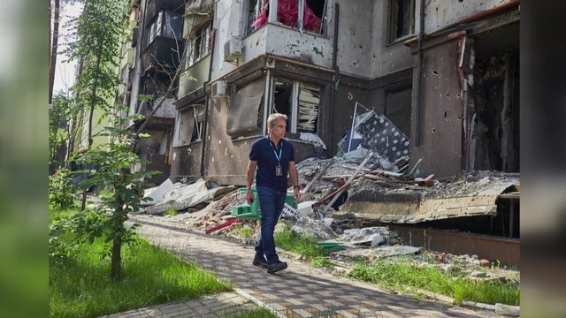 Holivudo žvaigždė B. Stilleris atvyko į Ukrainą: sunku suvokti, kas iš tiesų čia vyksta, jei nesi buvęs