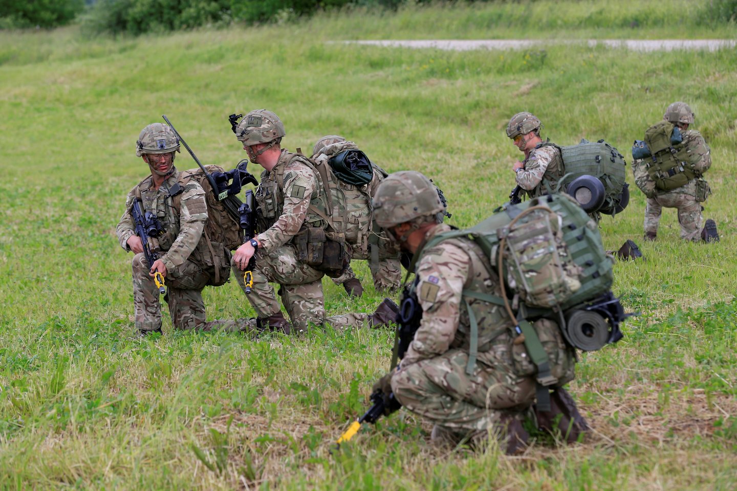 JAV kariai per pratybas, kuriose dėmesys sutelktas į Suvalkų koridoriaus gynybą.<br>Reuters/Scanpix nuotr.