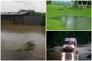 Dalį Lietuvos skalauja ciklonas: fiksuojami pavojingo lietaus atvejai, kai kur beveik pasiekta stichinio lietaus riba