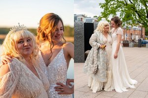 Per dukros vestuves Daina Bilevičiūtė nustebino stiliumi: „Pagal sukneles ir karūną sunku suprasti, kuri nuotaka“