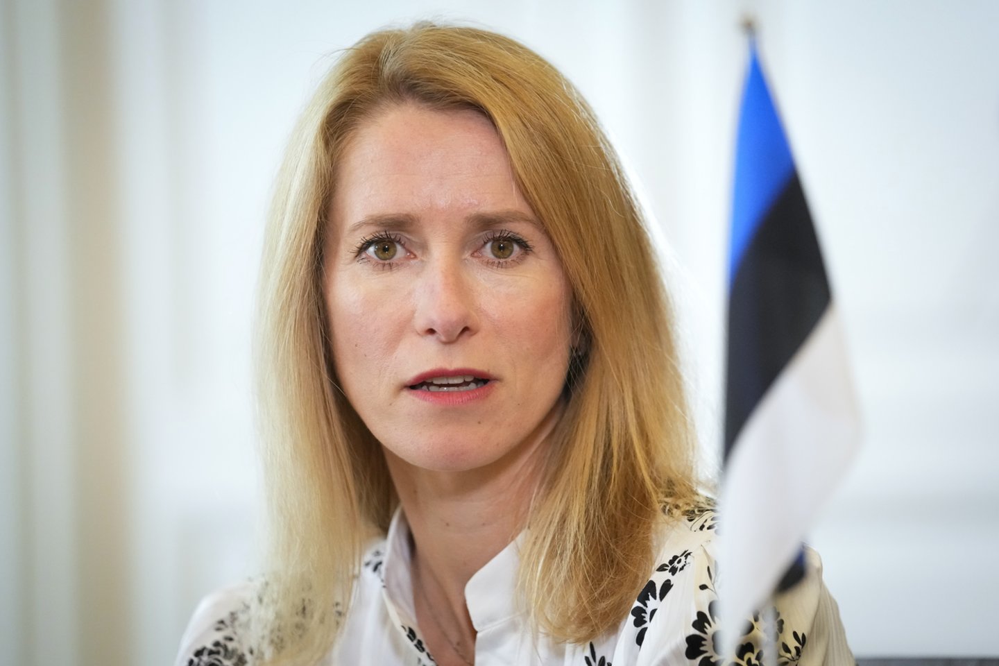 Estijos premjerė Kaja Kallas.<br>AP/Scanpix nuotr.