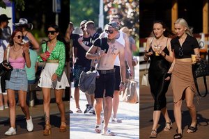 Palangos Basanavičiaus gatvė – itin ryški: karštis privertė praeivius išsirengti