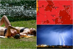 Sinoptikai įspėja: tropinę kaitrą Lietuvoje kai kur nuplaus liūtys su perkūnija