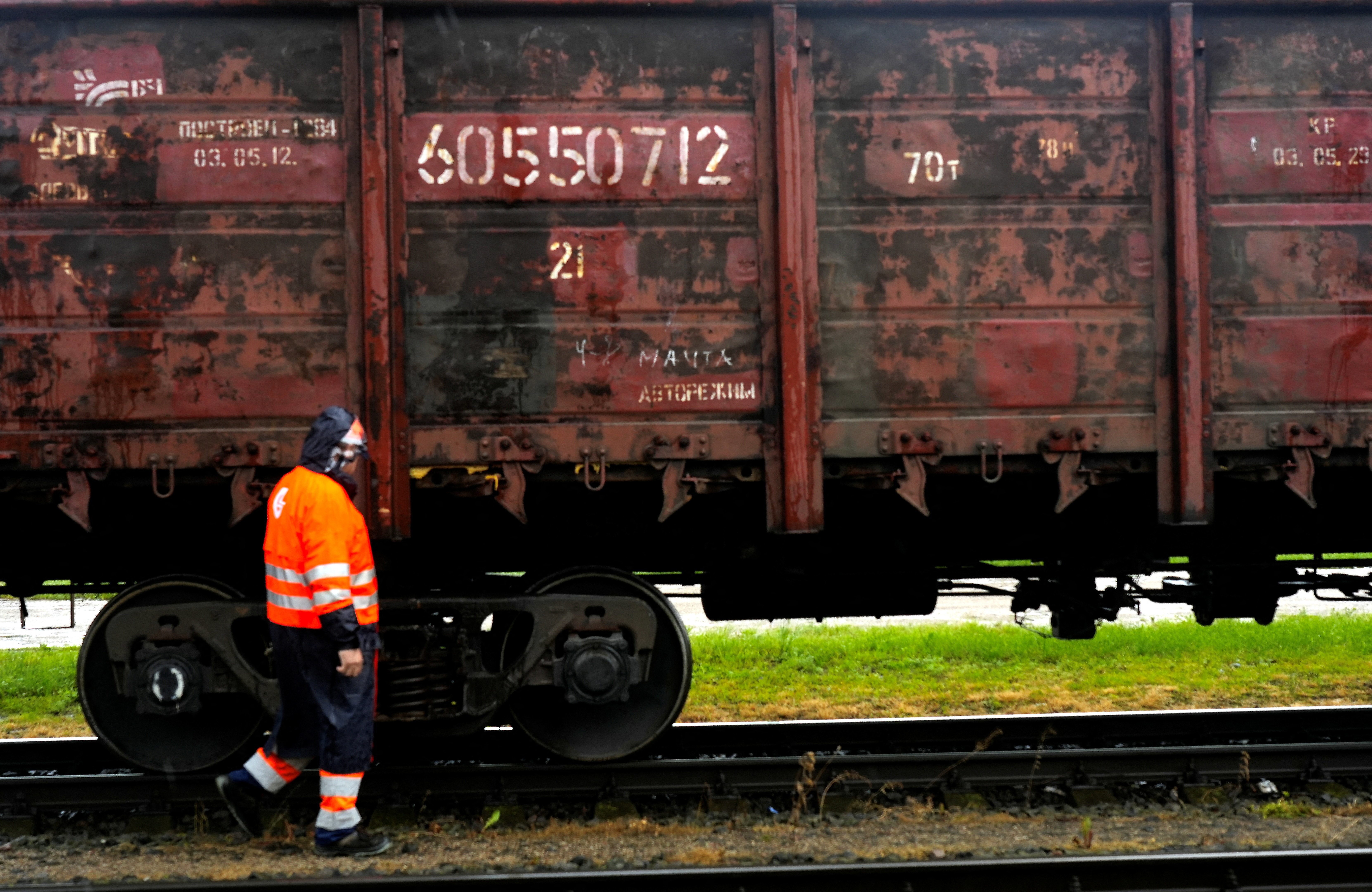 Įsigaliojus ES sankcijoms Rusijai dėl pradėto karo Ukrainoje, 2022 m. birželio 18-osios naktį „Lietuvos geležinkeliai“ sustabdė ES sankcionuotų rusiškų prekių tranzitą į Kaliningradą,Reuters/Scanpix nuotr.
