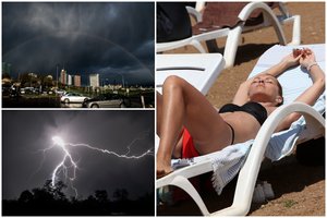 Karštis išliks, bet dangų apgaubs pilki debesys: kai kur nušnioks smarkios liūtys