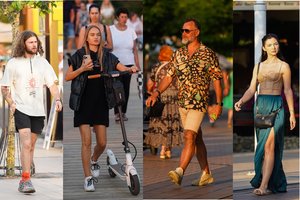 Poilsiautojai neskubėjo palikti Palangos: tarp patraukusių stebėti saulėlydį – ir Gintarė Gurevičiūtė