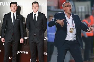 Laikinąjį rinktinės trenerį pristatę LFF vadovai kirto V. Ivanauskui: „Su juo buvo daug problemų“