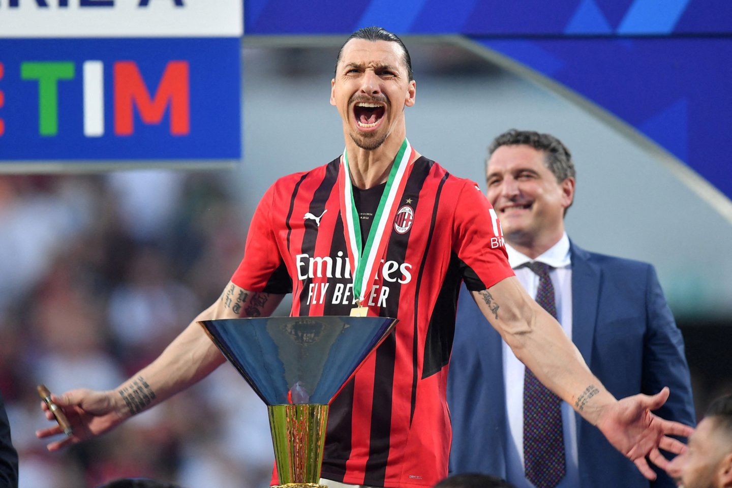 Šiame Italijos futbolo čempionate triumfavo „AC Milan“ futbolininkai.<br>Reuters/Scanpix nuotr.