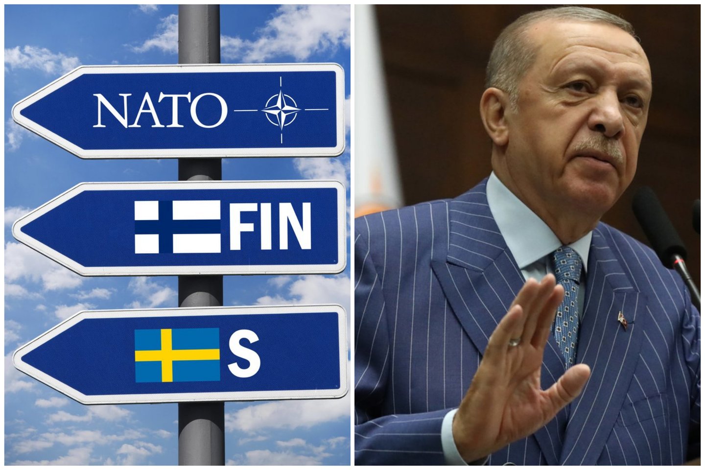  Jau kurį laiką Suomijos ir Švedijos prisijungimą prie NATO blokavusi Turkija ir jos prezidentas Recepas Tayyipas Erdoganas galiausiai uždegė žalią šviesą šių šalių narystei Aljanse.<br>Lrytas.lt koliažas