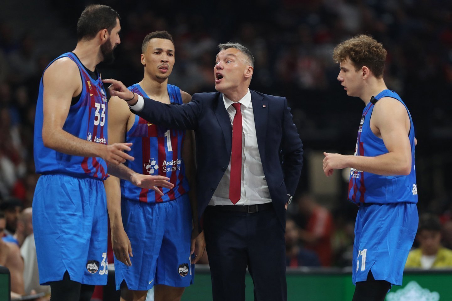  2021–2022 metų sezonas. „Barcelona“ su Š.Jasikevičiumi ir R.Jokubaičiu ACB lygos pusfinalyje. Reuters/Scanpix nuotr.
