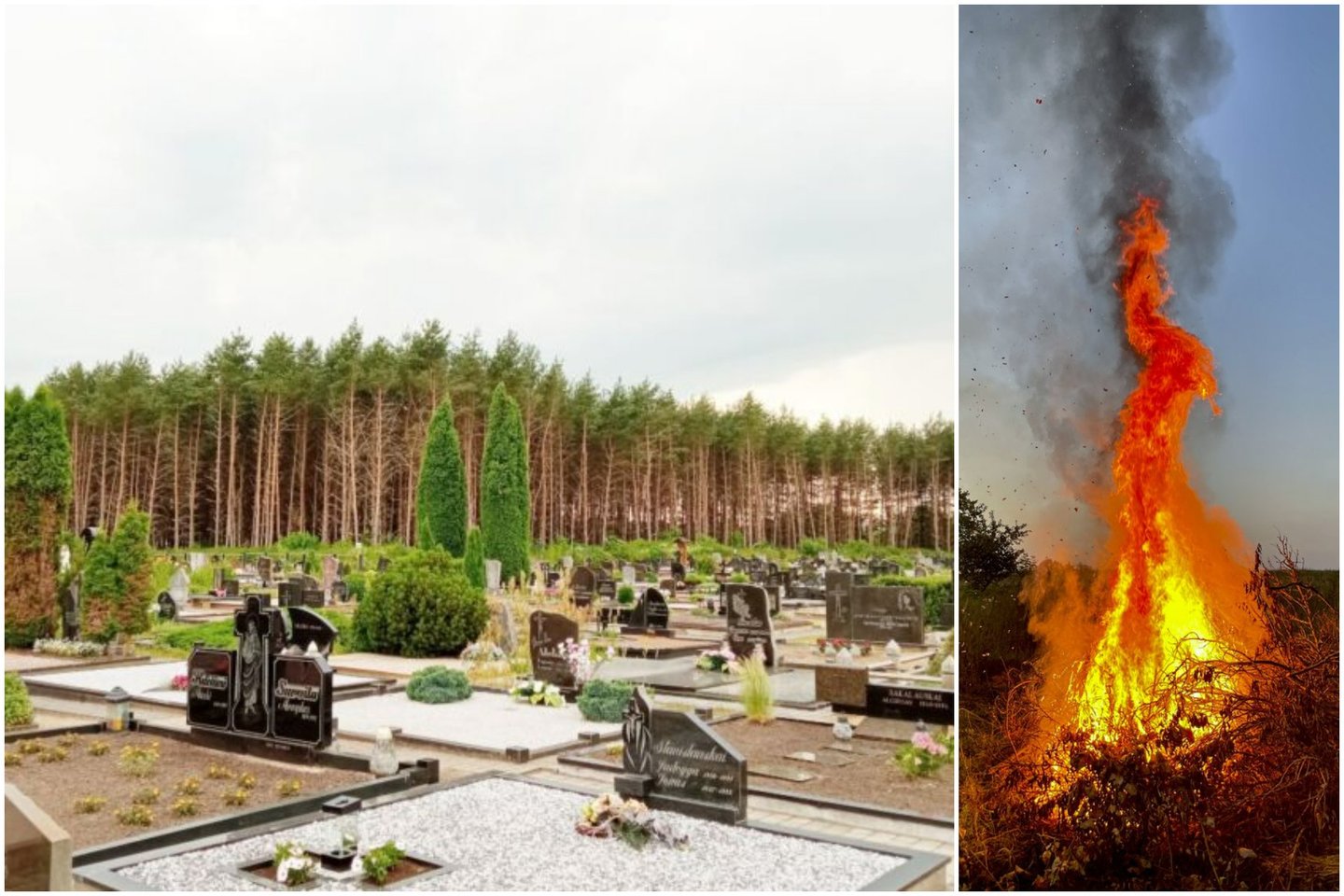 Į įvykio vietą atskubėję ugniagesiai atliko žvalgybą. Buvo nustatyta, jog prie kapo dega tuja. Ugniagesiai bebaigiantį sudegti medelį užgesino.
