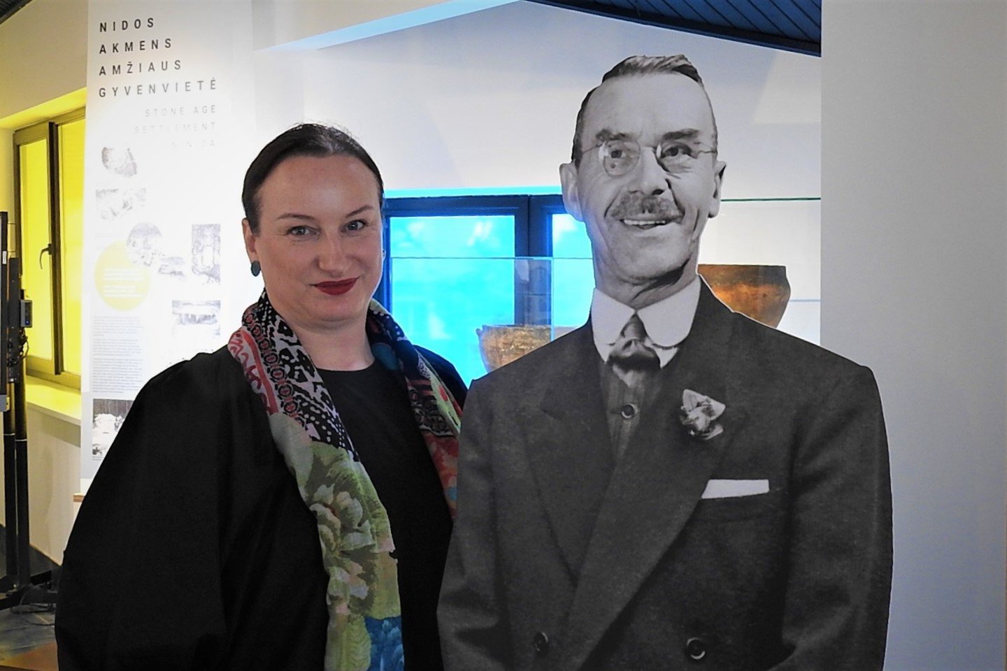  Muziejaus vadovė L.Motuzienė ir T.Mannas.<br> G.Pilaičio nuotr.