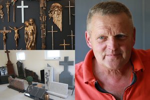 Paminklus gaminantis vyras papasakojo apie besikeičiančias madas, nesąžiningus klientus ir šimtatūkstantines paskolas