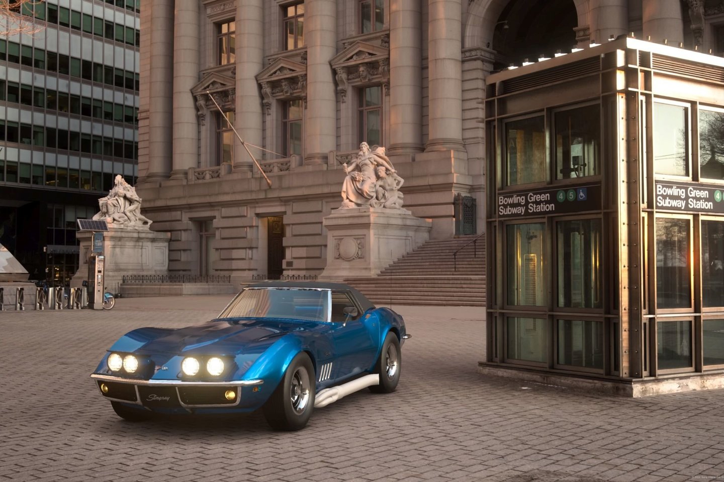  „Darbo fotostudijoje“ rezultatas: „Chevrolet Corvette Stingray Convertible C3“.<br> Žaidimo ekrano nuotr.