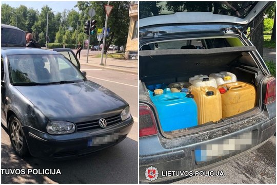 Vagis pareigūnams įkliuvo su visais nugvelbtais degalais: vyras už grotų atsiduria jau ne pirmą kartą