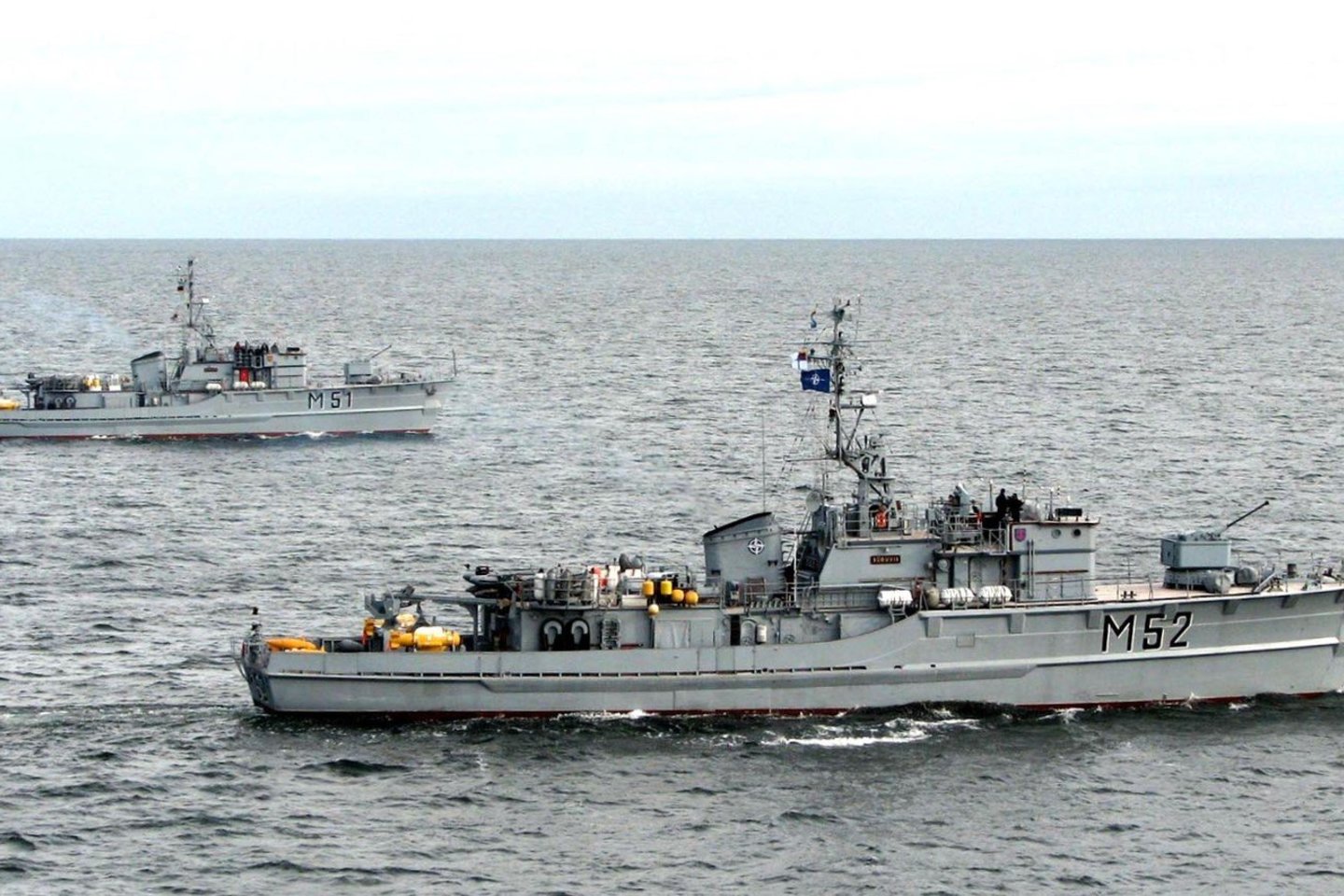 "Sūduvis" per NATO pratybas atviroje jūroje.<br> LKJP nuotr.