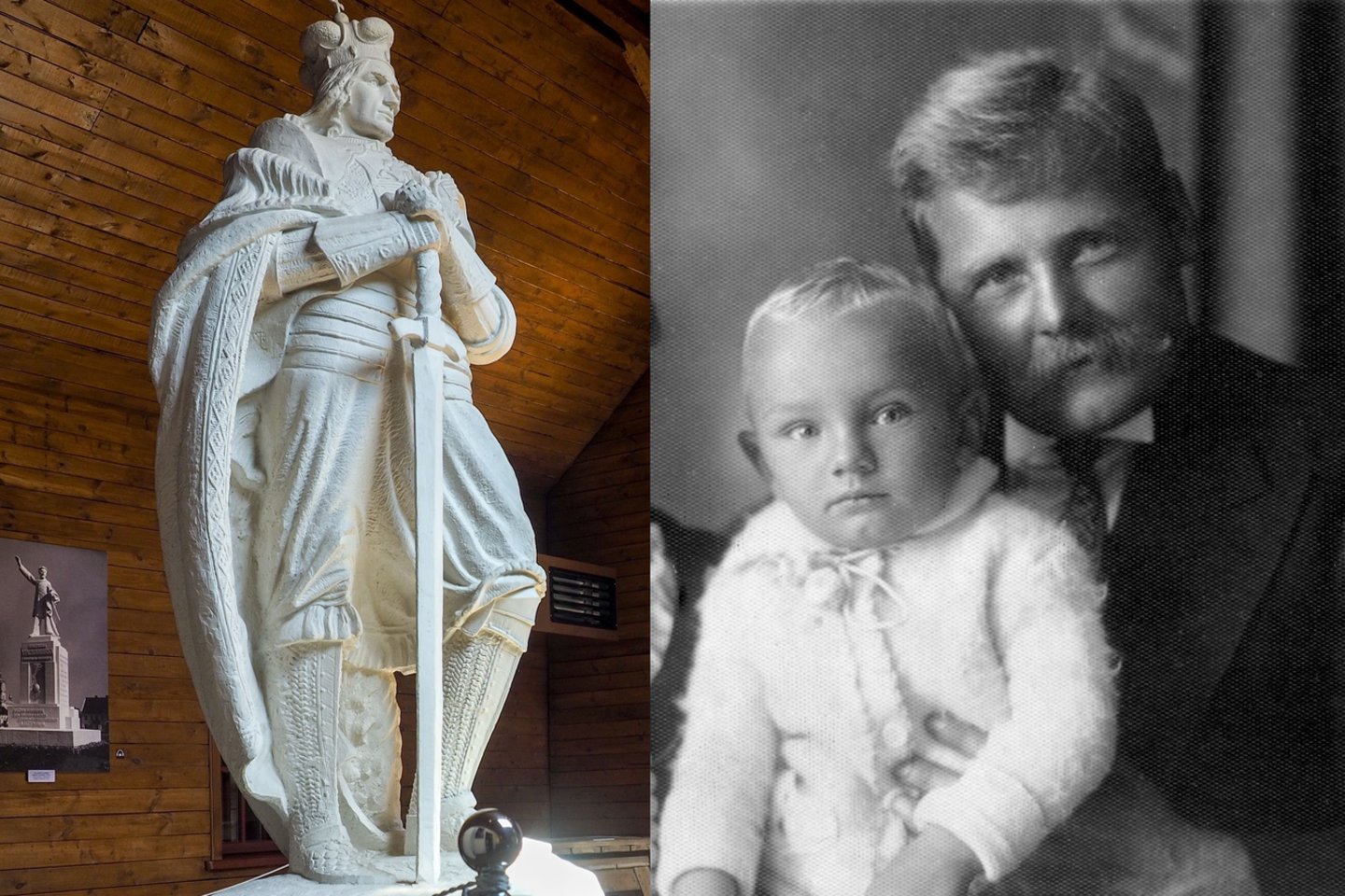 Tapęs skulptoriumi V.Grybas svajojo gražinti Lietuvą paminklais.<br> V.Ščiavinsko ir šeimos archyvo nuotr.