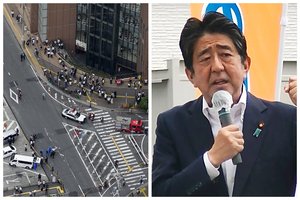 Japoniją sudrebino išpuolis: į nugarą pašautas buvęs Japonijos premjeras, įtariamasis sulaikytas