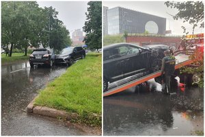 Masinė avarija Vilniuje: vienas vairuotojas girtas, nėščią moterį išvežė greitoji