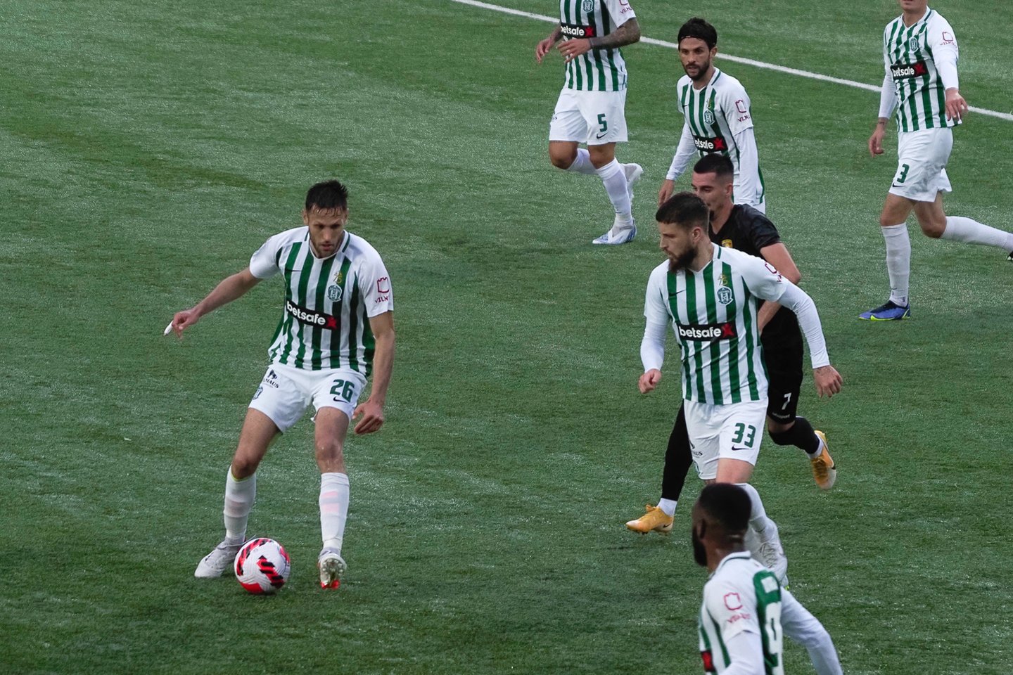 „Žalgirio“ ir „Ballkani“ rungtynės LFF stadione Vilniuje.<br> V.Ščiavinsko nuotr.