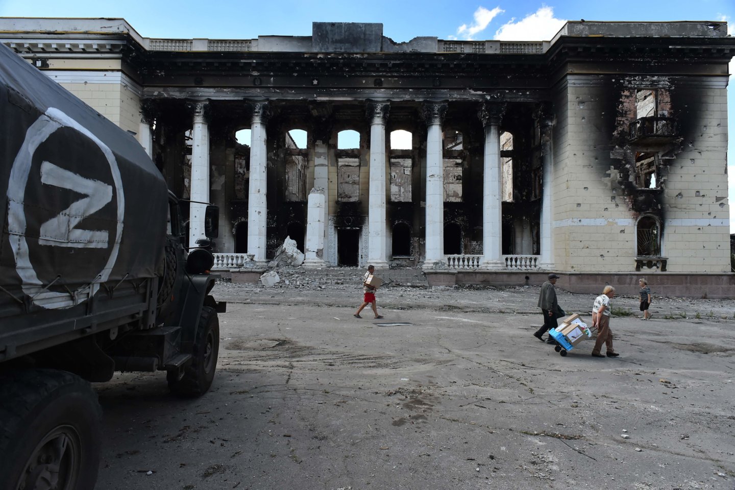 Karas Ukrainoje, Lysičanskas.<br>AFP/Scanpix nuotr.