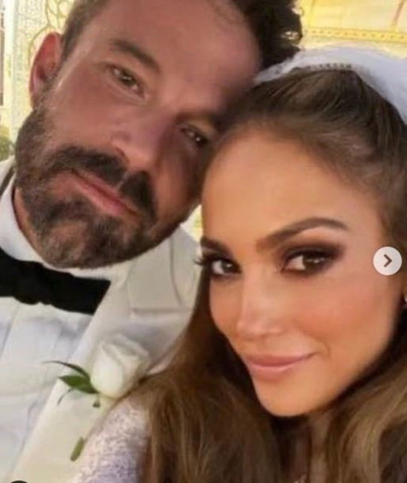  Las Vegase susituokė Benas Affleckas ir Jennifer Lopez.<br> Socialinio tinklo nuotr.