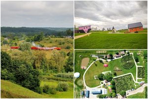 Vasaros TOP'ai Anykščiuose: pirtis traukinyje ir aukštyn kojom sustatyti namai