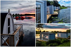 To Lietuvoje dar nematėte: ant vandens plūduriuojantys nameliai ir po Kupiškio marias plaukiojanti pirtis