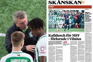 Švedijos žiniasklaida šokiruota: Vilniuje „Malmo“ buvo bejėgiai