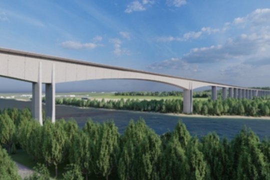 Pradeda statyti ilgiausią Lietuvoje geležinkelio tiltą: juo keleiviniai traukiniai galės važiuoti iki 250 km/val.