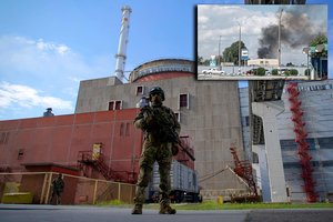 Teigiama, kad didžiausią Ukrainos atominę elektrinę atakavo dronai kamikadzės