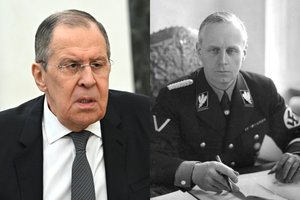 Istorija sukasi ratu? S. Lavrovas ištarė lygiai tuos pačius žodžius, kaip kadaise ir nacių užsienio reikalų ministras