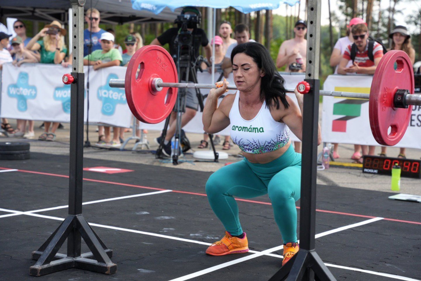 Funkcinio sporto atstovė Kristina Žemaitytė Ignalinoje įspūdingai pagerino Guinnesso rekordą<br> organizatorių nuotr.