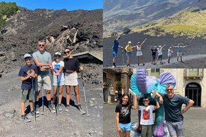 Aktyvios Šarūno Jasikevičiaus atostogos su šeima: leidosi į žygį po didžiausią Europoje ugnikalnį