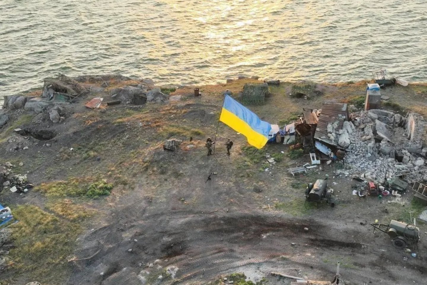 Karas Ukrainoje. Gyvačių sala.<br>Ukrainos pajėgų nuotr.