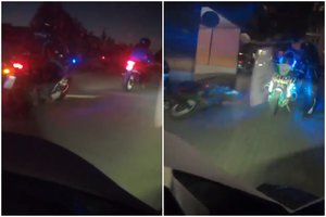 Įtemptos gaudynės Vilniuje: pareigūnai bandė sučiupti motociklu skriejantį nepilnametį