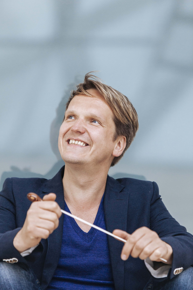 Dirigentas Vilmantas Kaliūnas – nuolatinis festivalio dalyvis ir vienas iš įsimintinų muzikinių veidų.<br>Organizatorių nuotr.