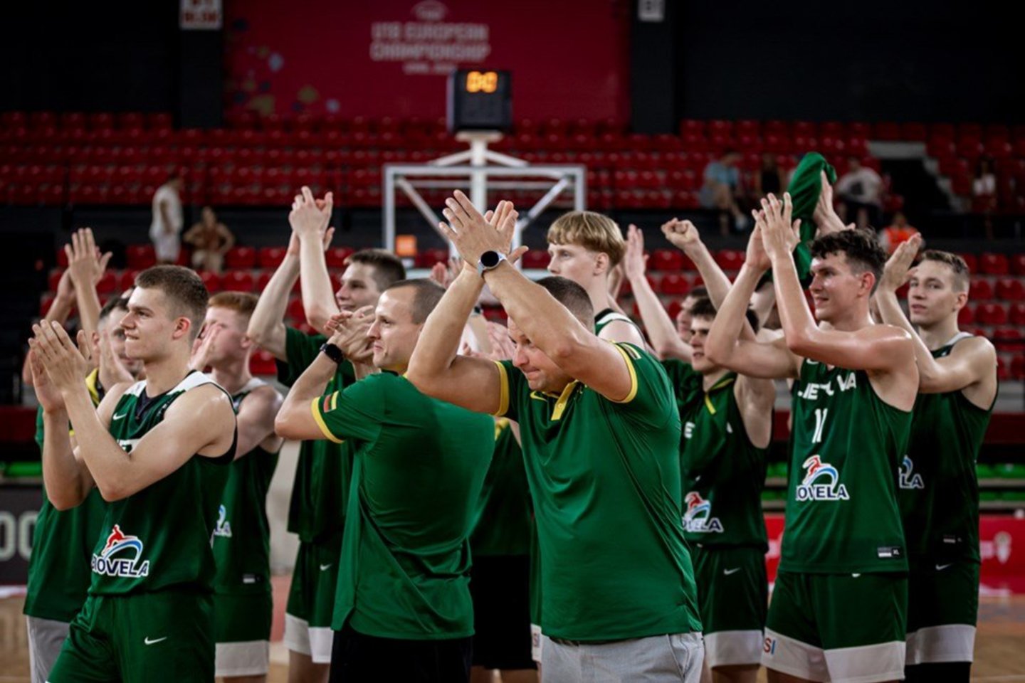Lietuvos 18-mečiai tęsia pasirodymą Europos krepšinio čempionate.<br>FIBA nuotr.