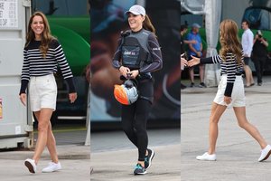 Buriavimo varžybose sužibėjusi Catherine Middleton parodė nepriekaištingas kojas