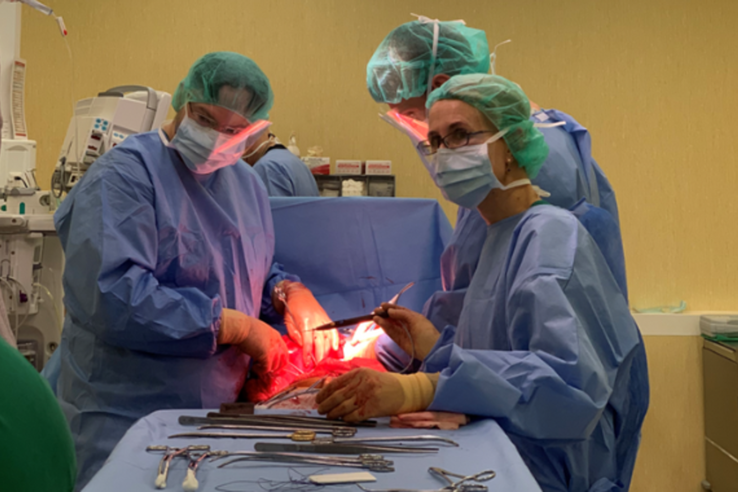 Organų transplantacijos operacijos akimirka.<br>VUL Santaros klinikų nuotr.