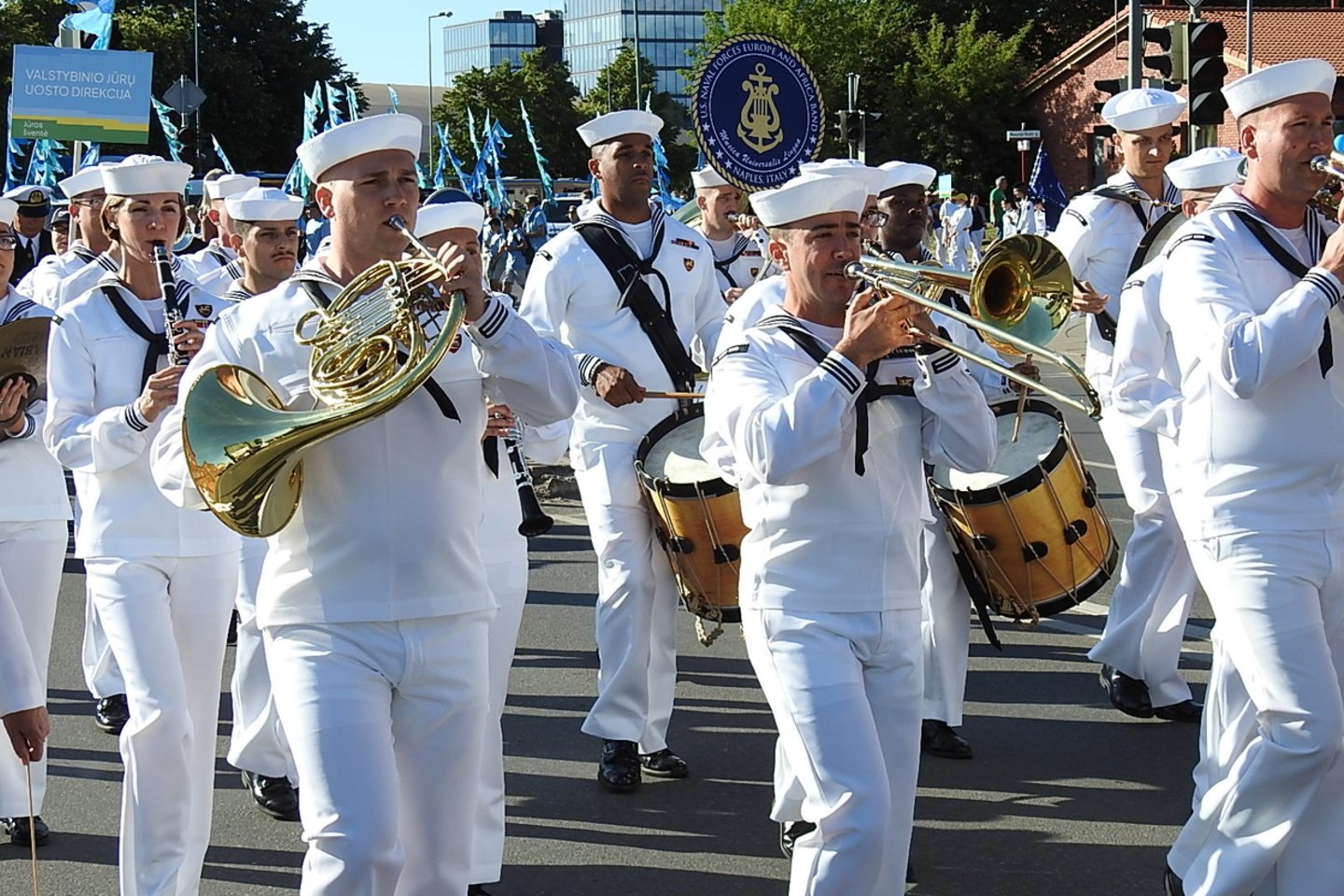  JAV karinių jūrų pajėgų Europoje orkestras.<br>G.Pilaičio nuotr. 