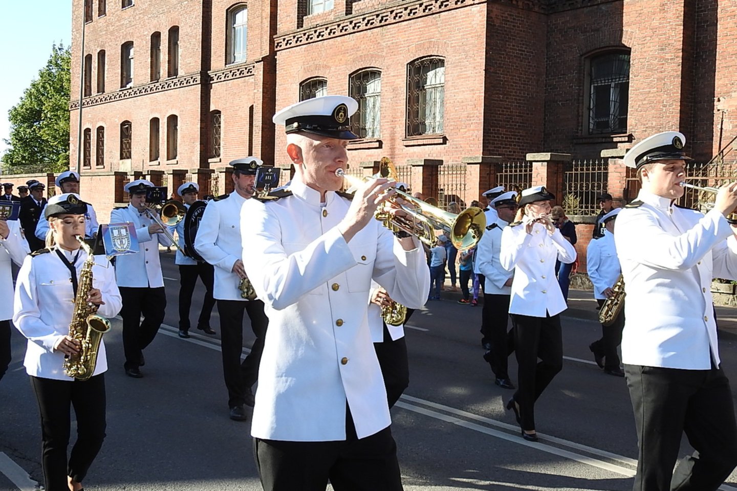 Latvijos karinių jūrų pajėgų orkestras. <br>G.Pilaičio nuotr. 
