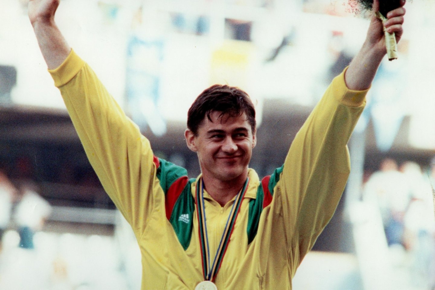 R. Ubartas 1992 m. iškovojo pirmąjį olimpinį aukso medalį Nepriklausomai Lietuvai.<br>LTOK nuotr.
