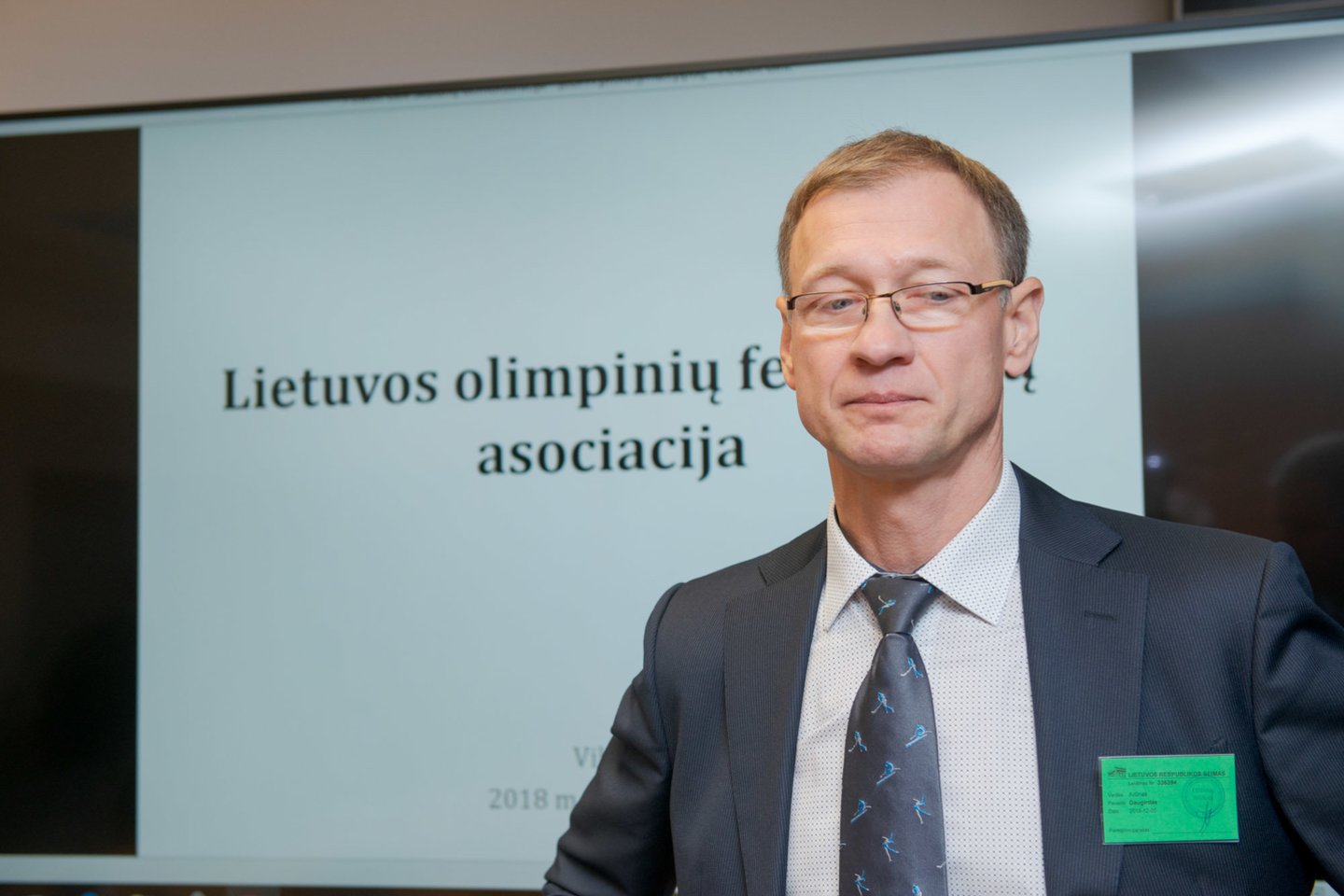  Lietuvos biatlono federacijos prezidentas A.Daugirdas<br>J.Stacevičiaus nuotr.