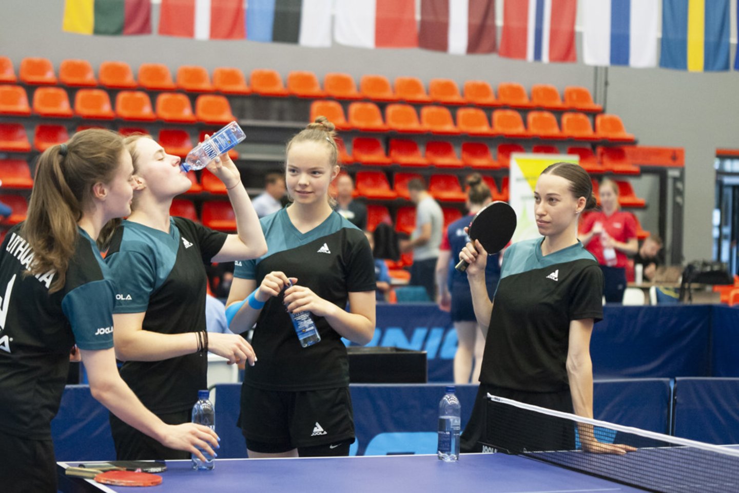 Druskininkuose po ketverių metų pertraukos vyksta Šiaurės Europos šalių stalo teniso čempionatas.<br>B.Stampachovos nuotr.