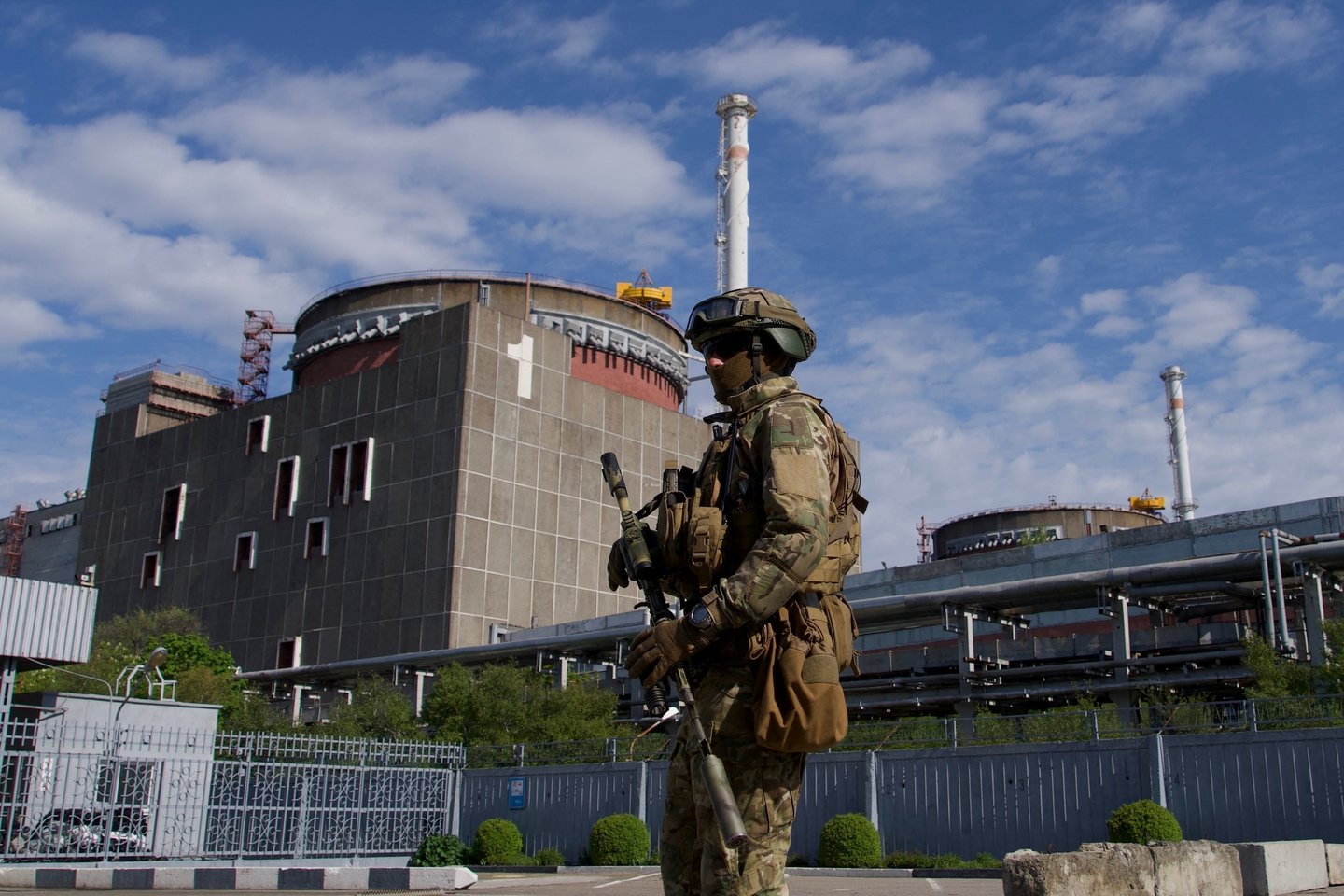 Karas Ukrainoje. Zaporožės atominė elektrinė.<br>AFP/Scanpix nuotr.