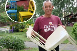 Palangoje rasta kėdė pakeitė gyvenimą: senuose balduose įamžino ir nuo COVID-19 mirusių draugų atminimą